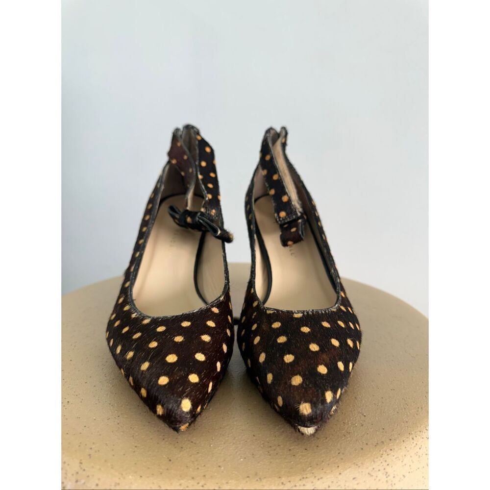 Loeffler Randall Women’s Alba Calf Hair Polka Dot Ankle Strap - Picture 4 of 10